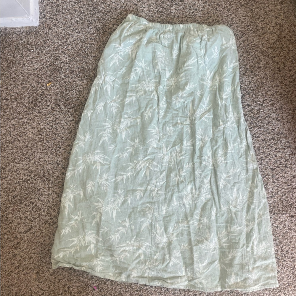 Confetti green maxi skirt